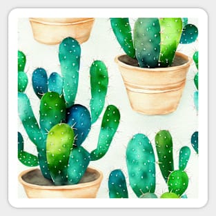 Watercolor cactus plant cactus pattern Sticker